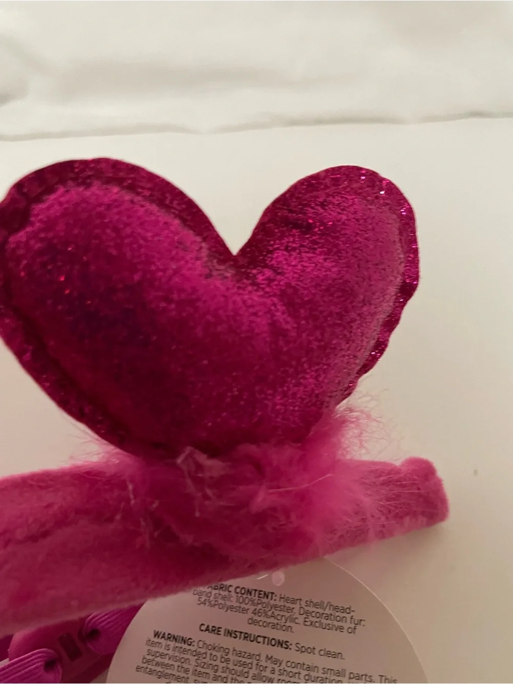 Cute Pink Glitter Heart for CATS head topper